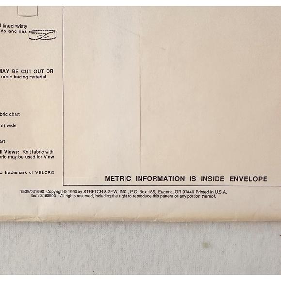 Stretch & Sew 90's Draped Front Dolman New Sewing Pattern 1509, - Picture 5 of 7